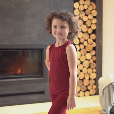 Kids Mouwloos 160gsm Koninklijke kers