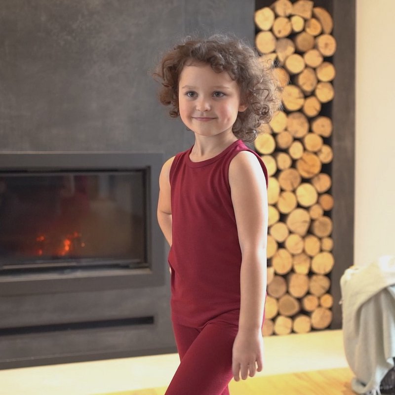 Enfants sans manches 160 g/m² Cerise royale