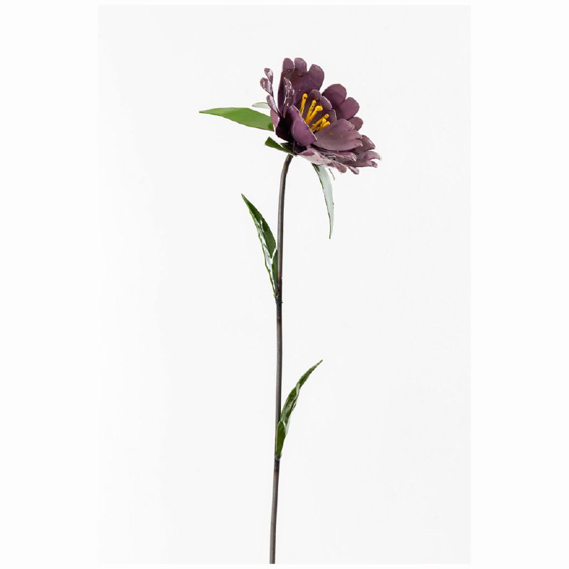 FLEUR D'HIBISCUS EN MÉTAL VIOLET