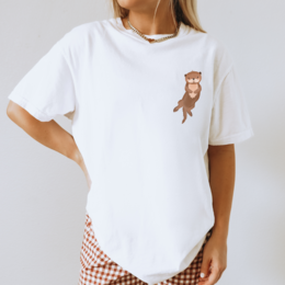 T -Shirt Otter Biobaumwoll Forest Animal Sweet Animal Shirt - Regalo per i fan di Otter - Shirt Forest Otter Small Small