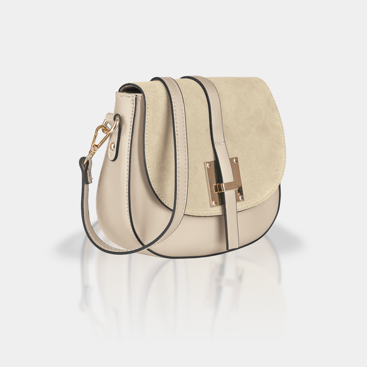 "Myun" shoulder bag made of real leather