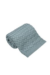 Kocyk dla niemowlaka FLUFFY – 100% wełny merino – szałwiowy
