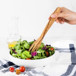Olive Wood Salad Fork – Handmade Natural Wooden Utensils