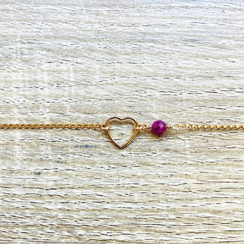 My Heart Birthstone Bracelet
