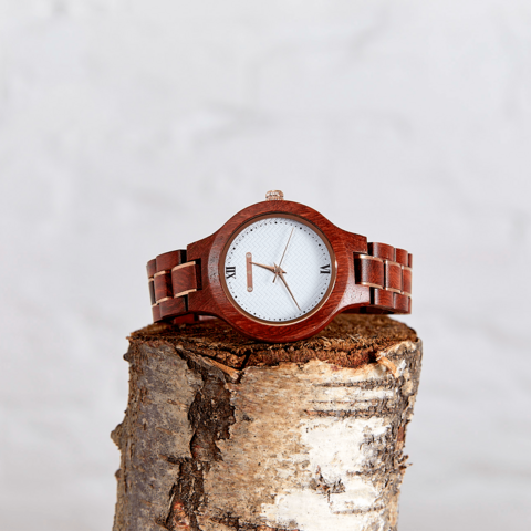 The Magnolia - Handmade Wood Vegan Watch