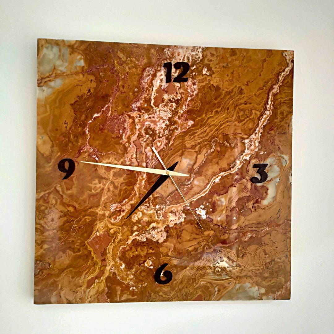 XL Wandklok Bruin Onyx