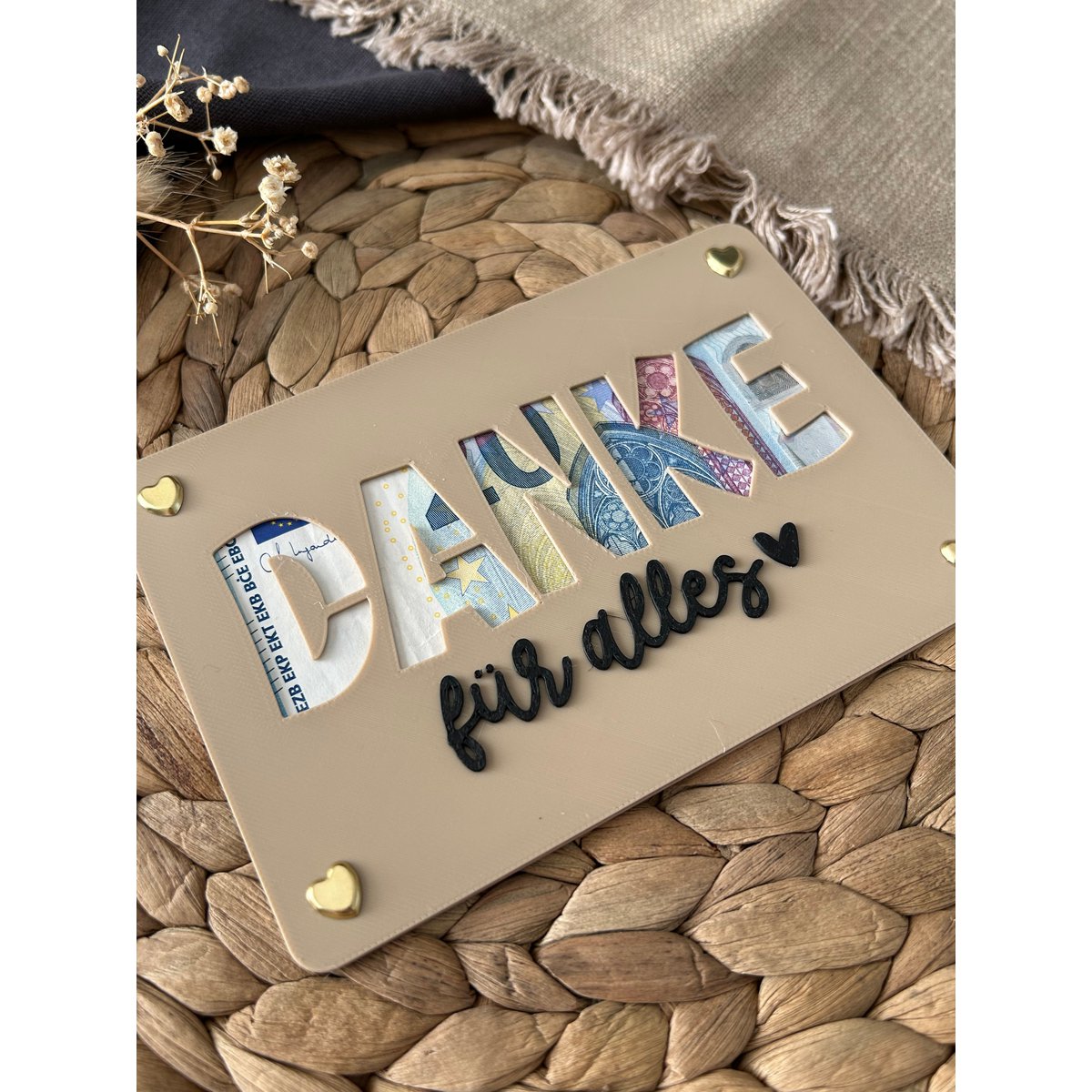 Money gift card - creative packaging for money gifts - financial injection, thank you & gift idea Thank you for everything