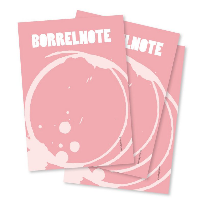 Notitieblokje A6 Borrelnote