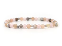 Natuursteen armband hope,zilver en goud
