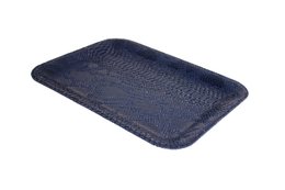 Dienblad plat klein kunstleer reptiel donkerblauw