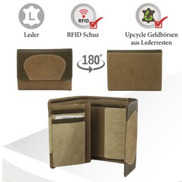 Sunsa Damen Geldbörse. Leder Geldbeutel. Portemonnaie mit RFID Schutz. Brieftasche aus Leder. Mittelgroße Geldbörse für Frauen mit vielen Kreditkartenfächern- Wallet für Damen, Geschenkidee