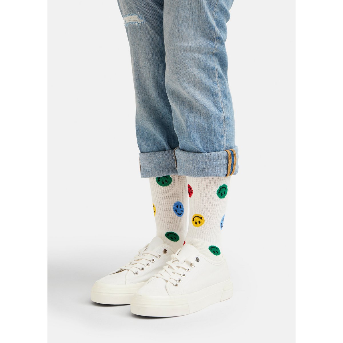 Organic socks gift set Smile, 2-pack - 2 pairs of colorful socks with smileys