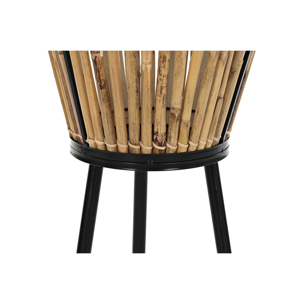 RATAN METAL PLANTER 30X30X55 NATURAL LD196055