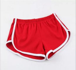 Women's sports shorts, home casual solid-color fashionable yoga beach pants, candy-colored hot pants