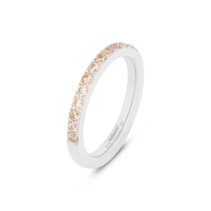 Melano Friends Saddy Ring Silberfarbener Champagner