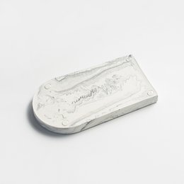 Taca łukowa z białego marmuru Jesmonite 20 cm