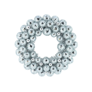 Christmas Wreath - Disco - Plastic - Silver - 40×40×7,5cm