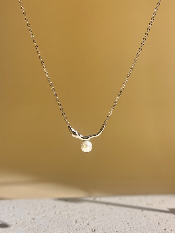 Collier acier inoxydable en perle
