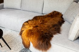 Icelandic sheepskin - Flamed brown