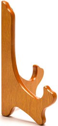 Plate stand gold-coloured wood