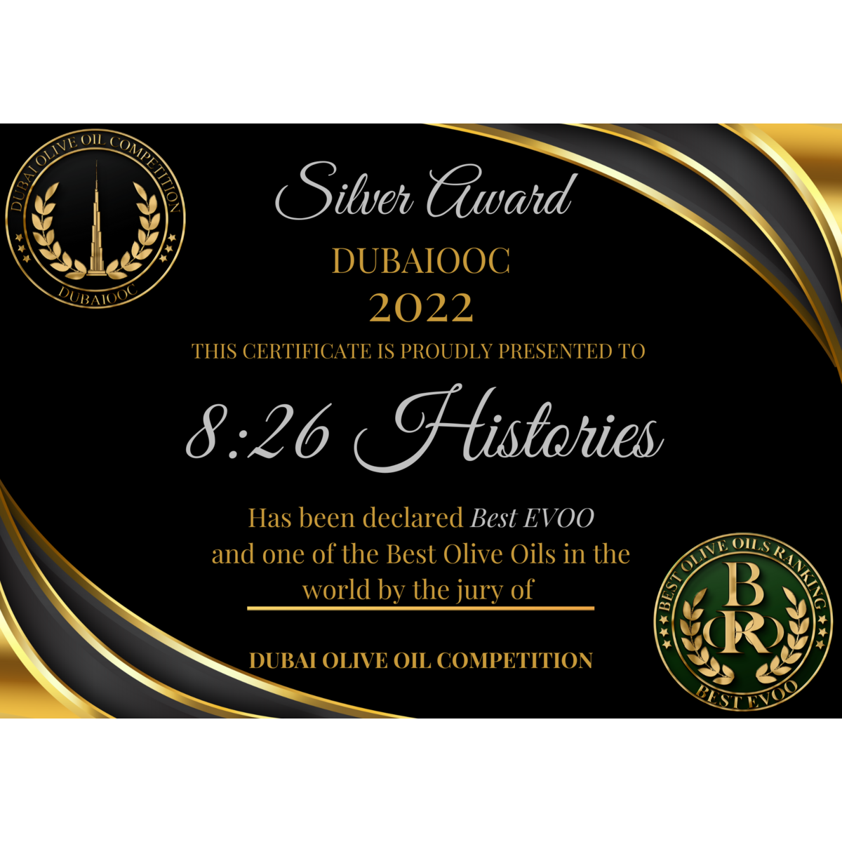 8:26 Histories Extra Vierge Olijfolie 500ml Blend Luxe Editie
