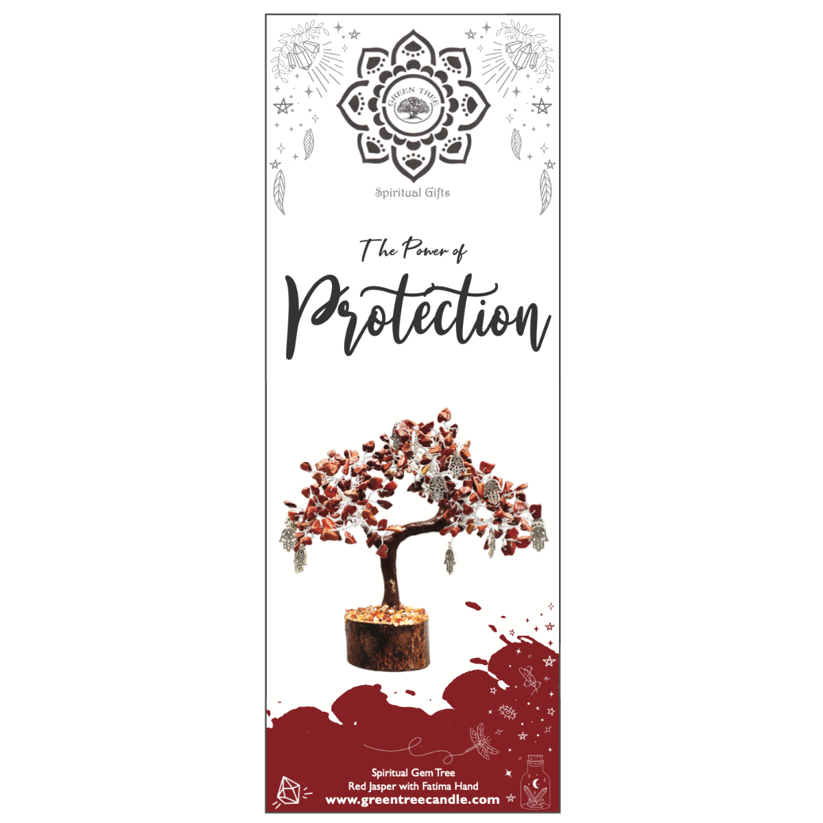 Red Jasper Protection Gem tree Large