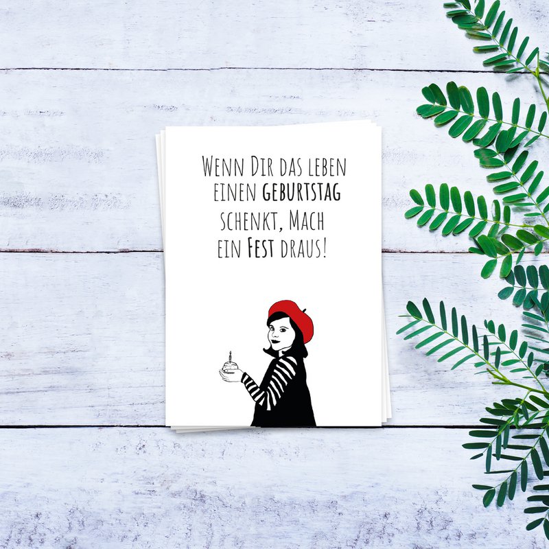 Si la vida te da un cumpleaños, haz una fiesta de ella - Postal 10 set