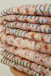 Set di biancheria da letto trapuntata in cotone per bambini "Giardino estivo" - design patchwork, grandi dimensioni