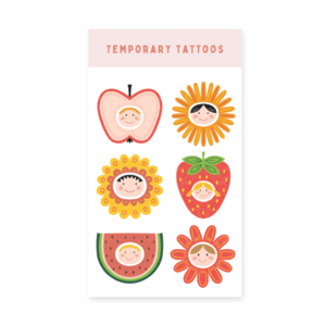 Spring Flower Faces Temporary Tattoos