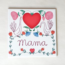 Tile mama with heart and gosjes