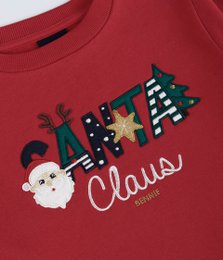 Santa Claus Embroidered Christmas Sweatshirt