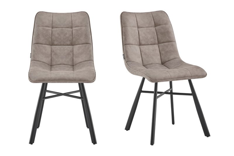 Esszimmerstuhl Dexx - Taupe - Mikrofaser - 2 -Set von 2
