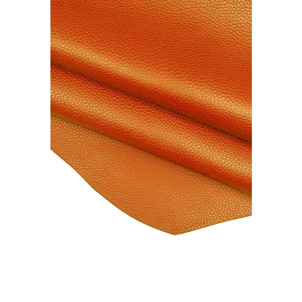 K0038LB | Made in Italy Zakładka Serce z prawdziwej skóry licowej, Dolar Grain - Kolor pomarańczowy - Wymiary: 6 x 5,5 x 0,5 cm - Opakowanie: sztywne dno/wieczko Pudełko upominkowe
