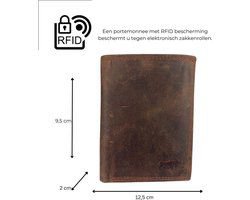 Wallet Men Cognac RFID Anti Skim Mens Wallet Real Leather