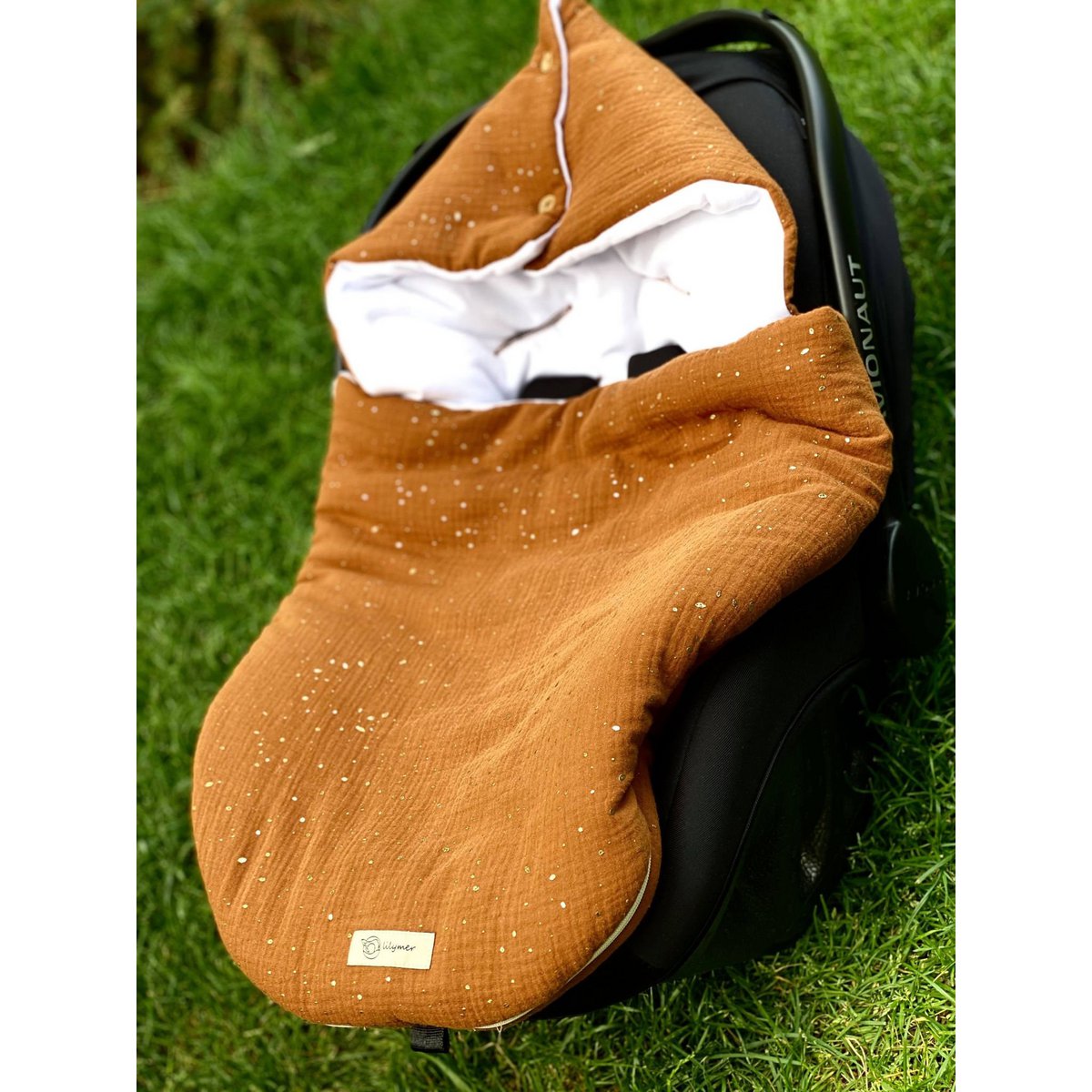 Baby-Fußsack aus Bio-Musselin: Kinderwagen- und Autositz-Schlafsack, Öko-Tex, zertifiziert aus 100 % Musselin, atmungsaktiver Autositzbezug