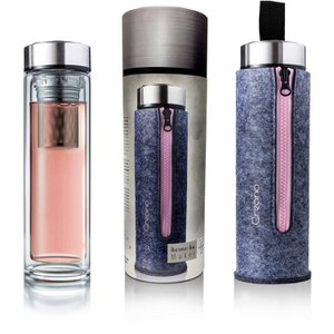 Creano Thermo-Teamaker 400ml Pink Filztasche