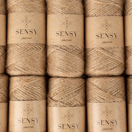 Sensy Premium Natural Jute Garn Best Arts Crafts Gavegarn Julegarn Holdbar pakkesnor (328 fod)