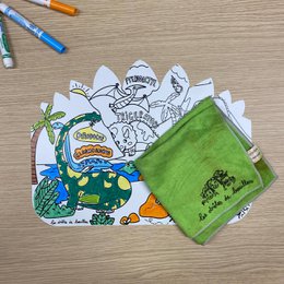 Dino colorable placemat