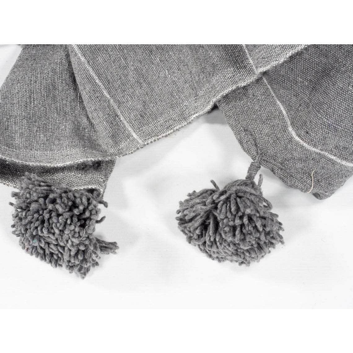 Handmade Berber Pompom Blanket - 100% Cotton