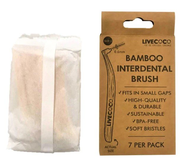 Size 0 (0.4mm) Bamboo Interdental Brushes (Reusable-7 Pack)