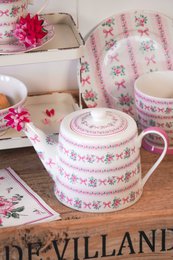 Porcelain teapot Ribbon 1 liter Isabelle Rose