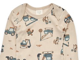 Body Langarm - 2x2 canalé beige