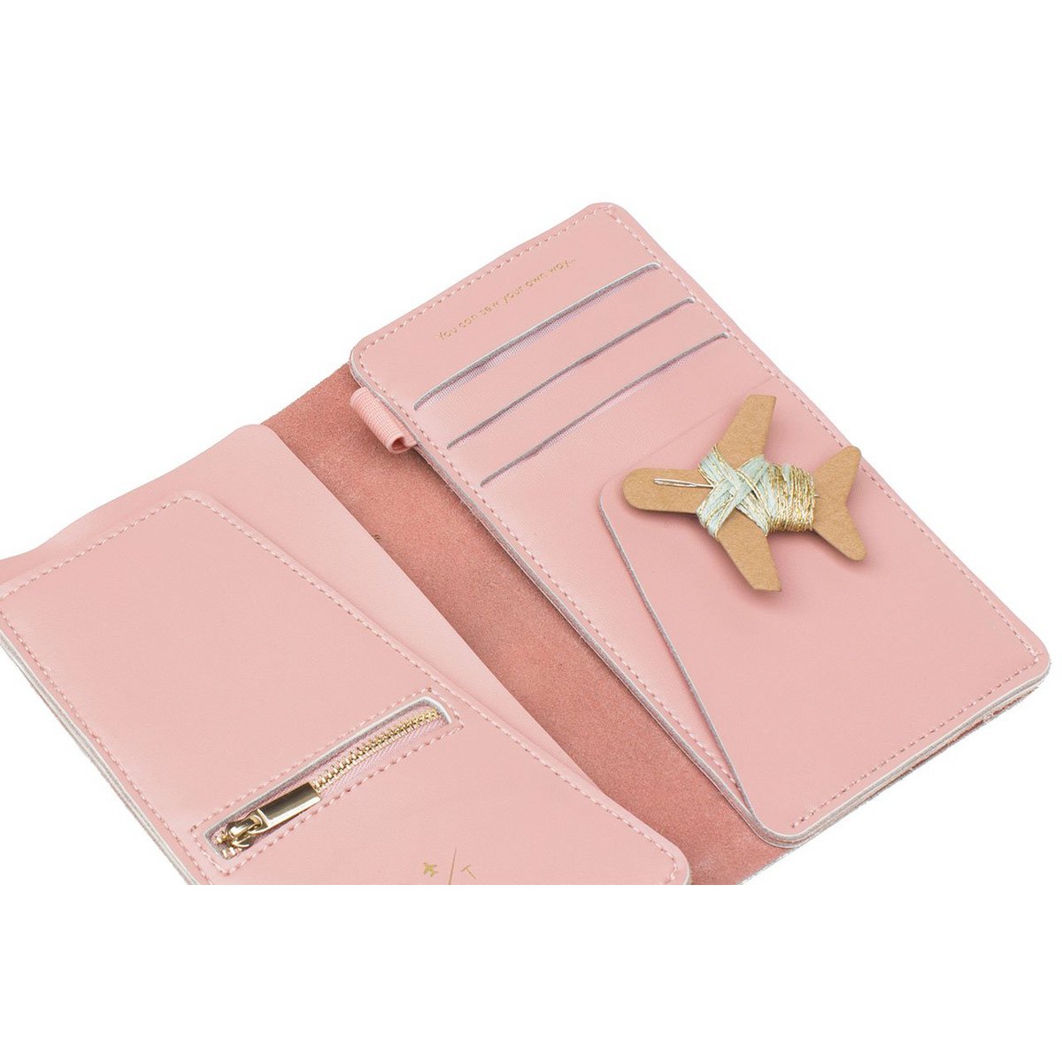 Stitch Travel Wallet - Roze