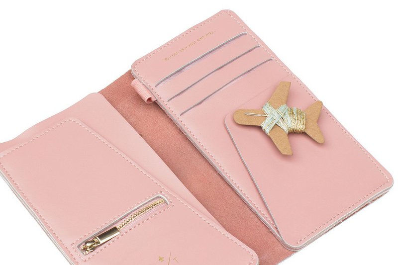 Stitch Travel Wallet - Pink