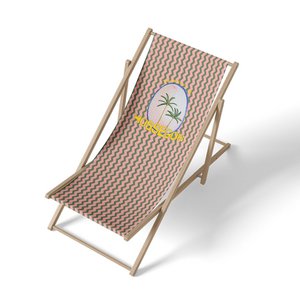 Customizable Deckchair Palm Trees Herringbone