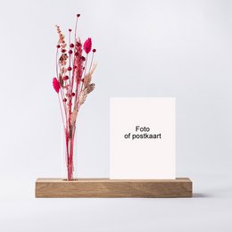 Kortholder med tørrede blomster