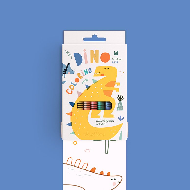 Kleurboek met dinosaurussen - Scrollino DINO Coloring