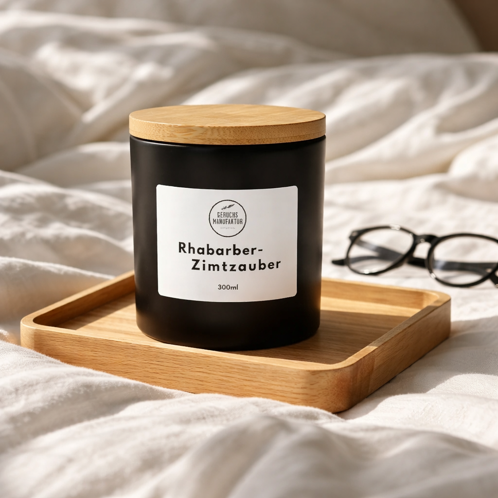 Premium fragrance candle "rhubarb procession"-fruity & spicy