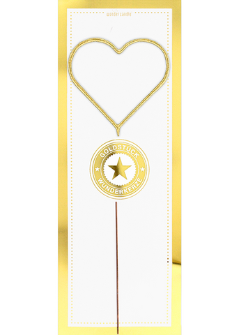 Herz gold GIANT Goldstück weiß Wondercandle®