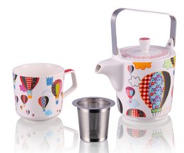 Up,up Away - Tekande og krus, infuser, Tea for One Jug, porcelæn